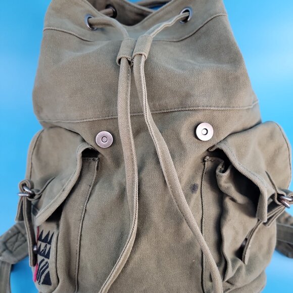 🏄‍♀️ Vintage Roxy Canvas + Flannel Backpack - Picture 10 of 13